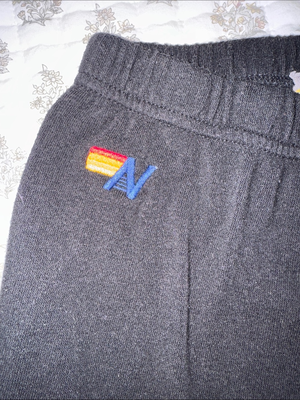Aviator Nation Charcoal Sweatpants with Smiley
